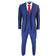 Paul Andrew Men's Classic Suit 3-Piece - Shiny Royal Blue