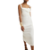 River Island Ruched Open Back Bodycon Midi Dress - White