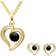 C. W. Sellors Ridged Heart Two Piece Set - Gold/Black