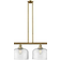 Innovations Lighting Bell Brushed Brass/Clear Ceiling Lamp