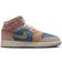 Nike Air Jordan 1 Mid Sneaker School GS - Aegean Storm/Pink Oxford/Red Stardust/Hemp