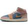 Nike Air Jordan 1 Mid Sneaker School GS - Aegean Storm/Pink Oxford/Red Stardust/Hemp