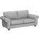 Abakus Direct Elegant Ingrid Ash Grey Sofa 215cm 3 Seater