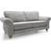 Abakus Direct Elegant Ingrid Ash Grey Sofa 215cm 3 Seater