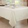 Saro Lifestyle Cotton Blend Stitched Line Tablecloth White