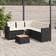 vidaXL black, wood Garden Outdoor Lounge Set