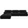 AE-SF105BK-123344 Black Sofa 138.6" 3pcs 4 Seater