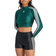 adidas 3-Stripes Cropped Long Sleeve T-shirt - Collegiate Green