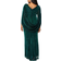 Betsy & Adam Tamsin Metallic Knit Long Sleeve Drape Dress Plus Size - Jade