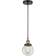 Innovations Lighting Edison Beacon Black Antique Brass/Clear Pendant Lamp 6"