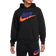 Nike Club Fleece Men's Pullover Hoodie - Black/Safety Orange