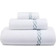 Matouk Classic Chain Milagro Toalla Blanco, Gris (152.4x76.2cm)