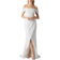 Coast Draped Bardot Cap Sleeve Wrap Skirt Wedding Dress - Ivory