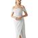 Coast Draped Bardot Cap Sleeve Wrap Skirt Wedding Dress - Ivory