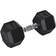 Homcom Single Rubber Hex Dumbbell Portable Hand Weights for Home Gym 15kg