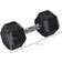 Homcom Single Rubber Hex Dumbbell Portable Hand Weights for Home Gym 15kg