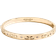 Coach Signature Hinged Bangle - Gold/Transparent