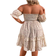 Shein WYWH Plus Size Ladies' Floral Off-Shoulder Dress