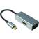 Nordic DOCK-118 USB C - HDMI 1.4/VGA Mirror & Extended Mode Adapter M-F 0.1m