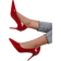 Shein 2023 New Spring & Autumn Fashionable Red High Heels For Women, Suitable For Work