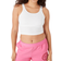 Victoria's Secret Pink Rib Crop Tank Top - Optic White