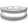 Pandora Signature Logo & Pavé Double Band Ring - Silver/Transparent