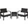 Costway 3 pcs PE Rattan Wicker Bistro Set