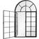 Aspect Arched Window Black Wall Mirror 83.4x126.2cm