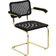 Breuer Chair Company Cesca Cane Cantilever Black/Brass Armchair 33"