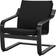 IKEA POÄNG Black/Vissle Black Fåtölj 70cm