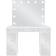 Coaster Regina Makeup Vanity Table with Lighting White Dressing Table 18x37" 2pcs