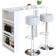 Vicco Counter High White Bar Table 57x117cm 3pcs