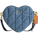 Coach Heart Quilted Shoulder Bag - Brass/Indigo