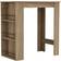 URBN Living 3 Tier Oak Bar Table 60x100cm