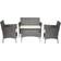 Alivio 4 Seater Garden Rattan Furniture Outdoor Lounge Set, 1 Table incl. 2 Chairs & 1 Sofas