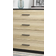 URBN Living Bedroom Black Carcass /Oak Chest of Drawer 75x73cm