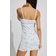 Garage Kassidy Mesh Mini Dress - White/Blue Roses