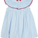 Copenhagen Colors Seersucker Heart Dress - Sky Blue/Cream Stripe/Berry