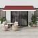 vidaXL Manual Retractable Awning Burgundy 400.1x300cm