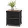 Costway Nightstand Dresser Black/Rustic Brown Bedside Table 12x16"