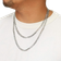 Nuragold Solid Cuban Link Chain Curb Pendant Necklace 6mm - White Gold