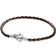 Pandora Disney The Lion King Clasp Moments Braided Leather Bracelet - Silver/Brown/Black