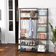 Costway 5-In-1 Entryway Freestanding Black/Rustic Brown Shoe Rack 118.1x180.3cm