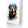 ARTERY8 Greeting Card Rottweiler Lovers Gift Watercolour Pet