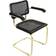 Breuer Chair Company Cesca Cane Cantilever Black/Brass Armchair 33"