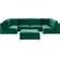 Beliani U Shaped Modular Green Canapé 300cm Canapé 3 Places