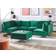 Beliani U Shaped Modular Green Divano 300cm Divano 3 Posti