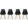 Sweeek Scandinavian Black Kitchen Chair 81cm 4pcs