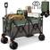 Raynesys Festival Trolley Heavy Duty, 200KG 200L Folding Trolley on Wheels, Collapsible Trolley for Camping, Sports, Shopping, Army Green Brown