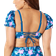 Swimsuits For All Puff Sleeve Underwire Bikini Top - Floral Paradise Blue